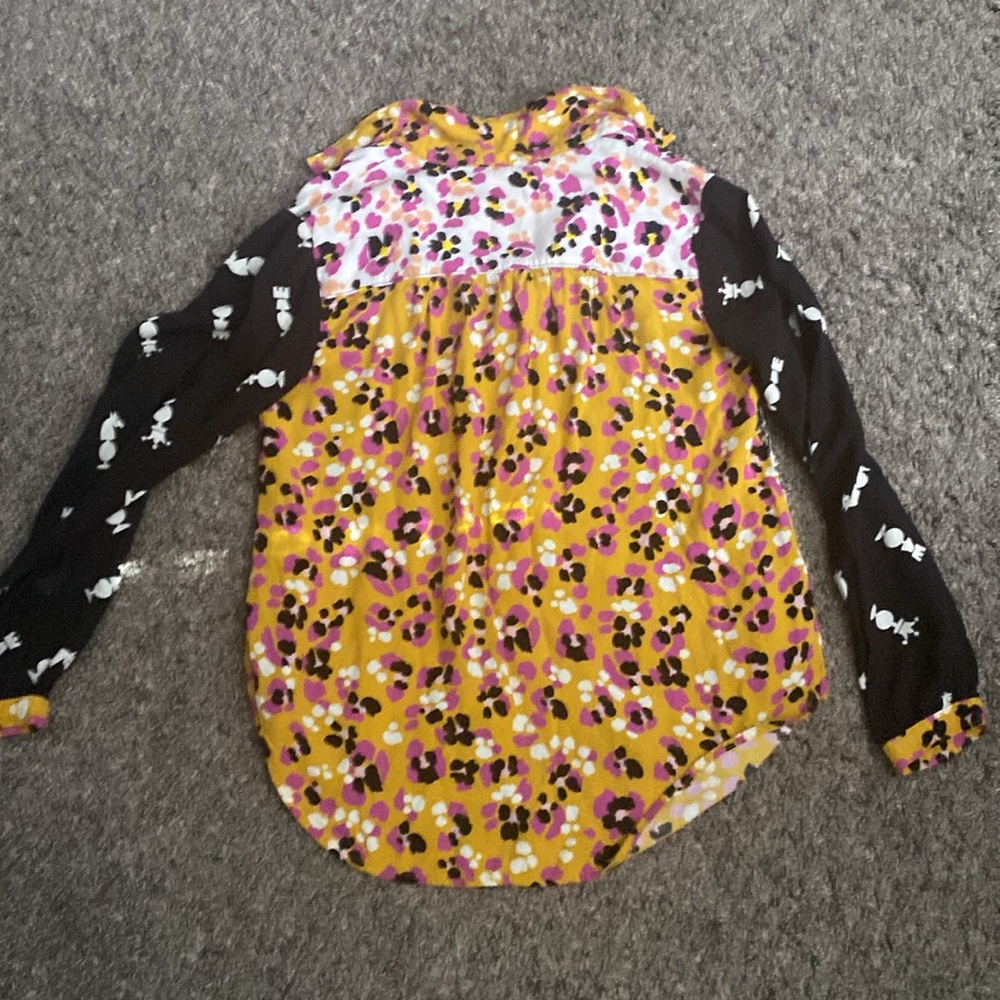 Maeve Multicolor Patchwork Button Down Shirt - image 2